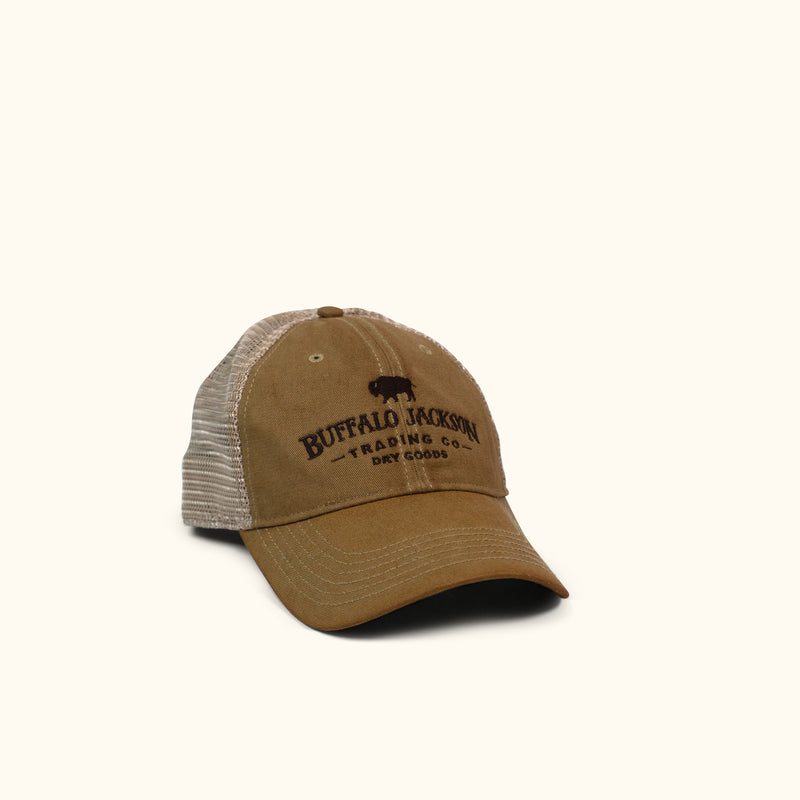 Buffalo Jackson Logo Trucker Hat | Tan