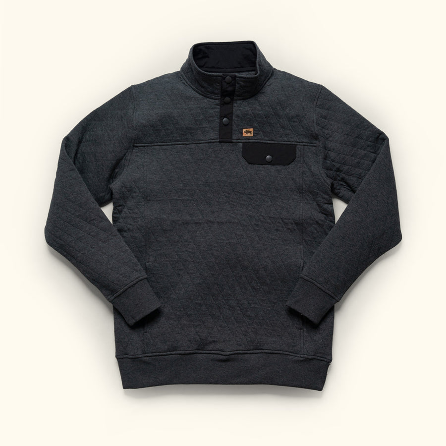 Cannon Quilted Pullover | Charcoal