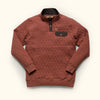 Quilted Pullover | Rust hover