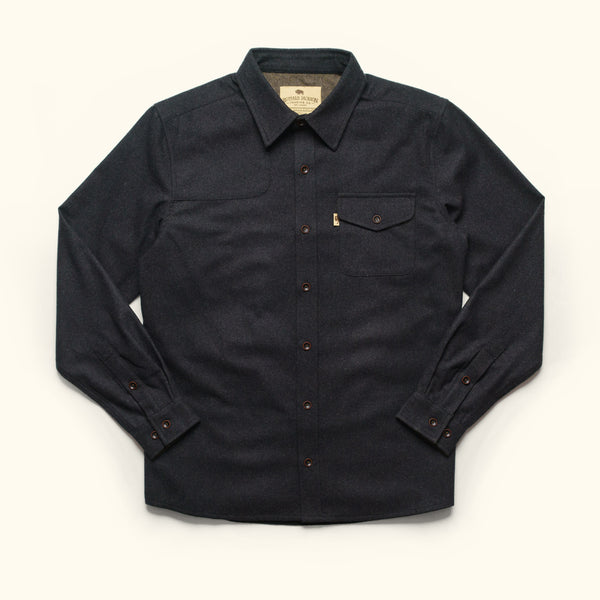 Gunnison WoolBlend Solid Flannel Shirt Dark Heather Charcoal