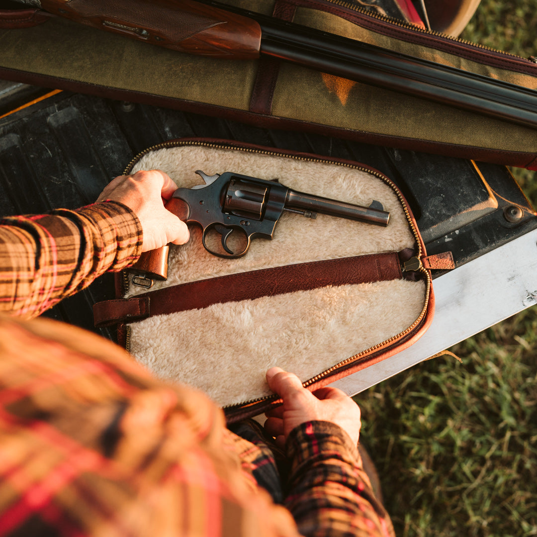 Dakota Pistol Case | Waxed Canvas and Leather hover
