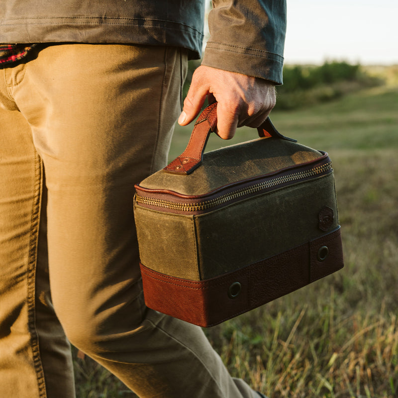 Trap Shooting Bag (Waxed Canvas & Leather) Buffalo Jackson