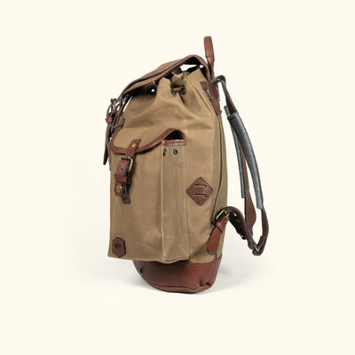 Waxed Canvas rucksack backpack field khaki