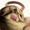 Men's Classic Waxed Canvas Duffle Bag/Backpack | Field Khaki w/ Chestnut Brown Leather