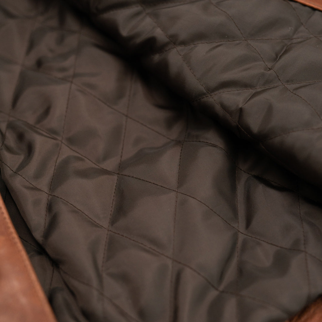 Driggs Leather Jacket | Cognac Brown - M