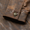 Vintage Detail Leather Jacket Cuff- Driggs Leather Jacket | Brown