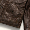 mens vintage leather down jacket Jackson