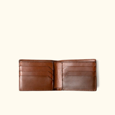 Men's Vintage Leather Billfold Wallet | Elderwood interior