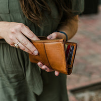 Womens Wallet - Honey Brown Leather | Buffalo Jackson