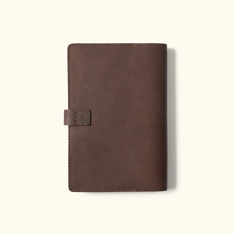 Denver Leather Journal Cover Large Dark Briar