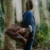 Rugged Leather Weekend Bag  Chestnut Brown w/ Dark Hazelnut