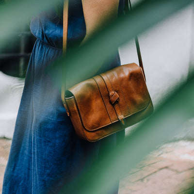 Modern Stylish Leather Sling Bag |Handcrafted Stylish Leather Shoulder Bag  - Leather Bags - FOLKWAYS