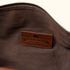 Leather Travel Duffle Bag | Autumn Brown interior