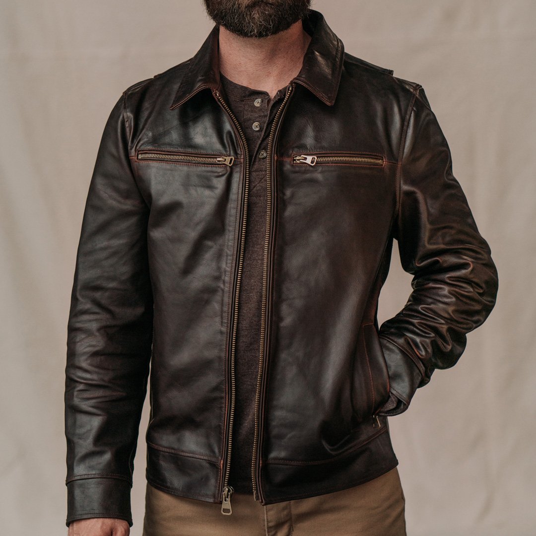 Buffalo Jackson Trading Co. Rebel Leather Bomber Jacket