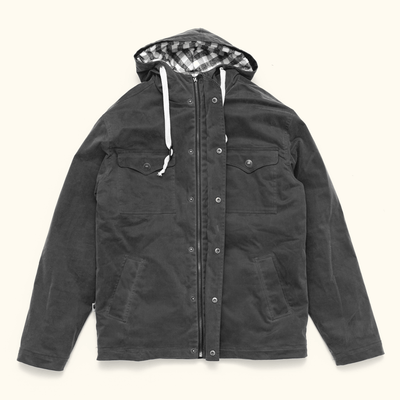 Marshall Hooded Jacket | Waxed Canvas - Coal