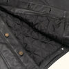 Inspired leather trucker jacket in black