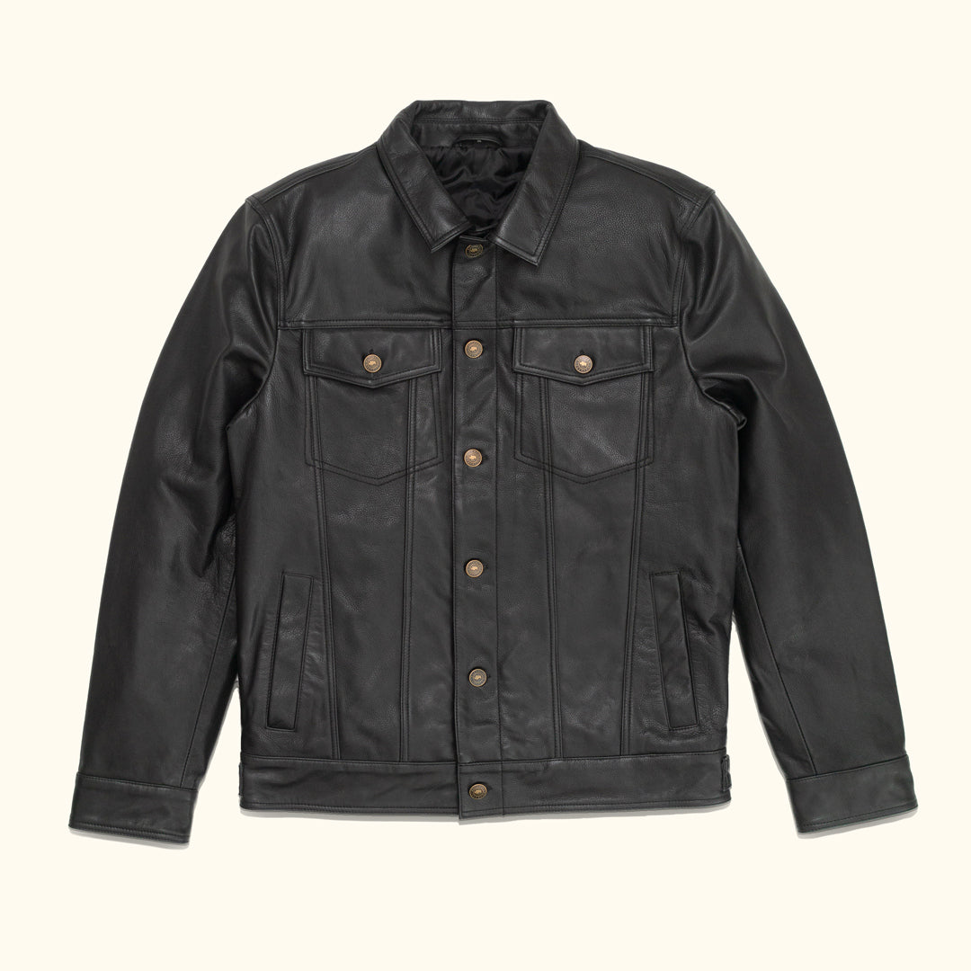 Black Leather Denim Jacket - Rugged & Iconic. | Buffalo Jackson