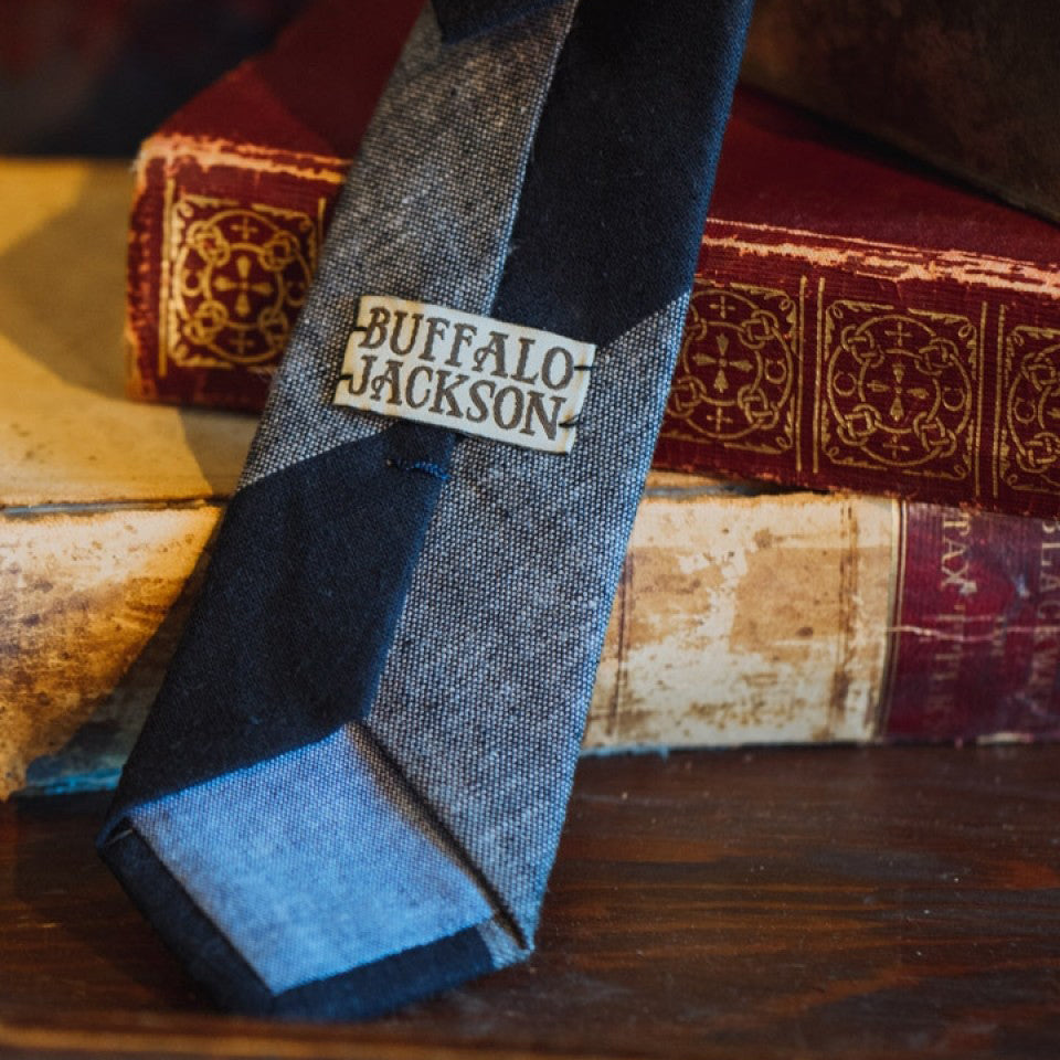 Heathered Stripe Cotton Necktie