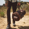 Vintage Leather Travel Duffle Bag | Dark Oak