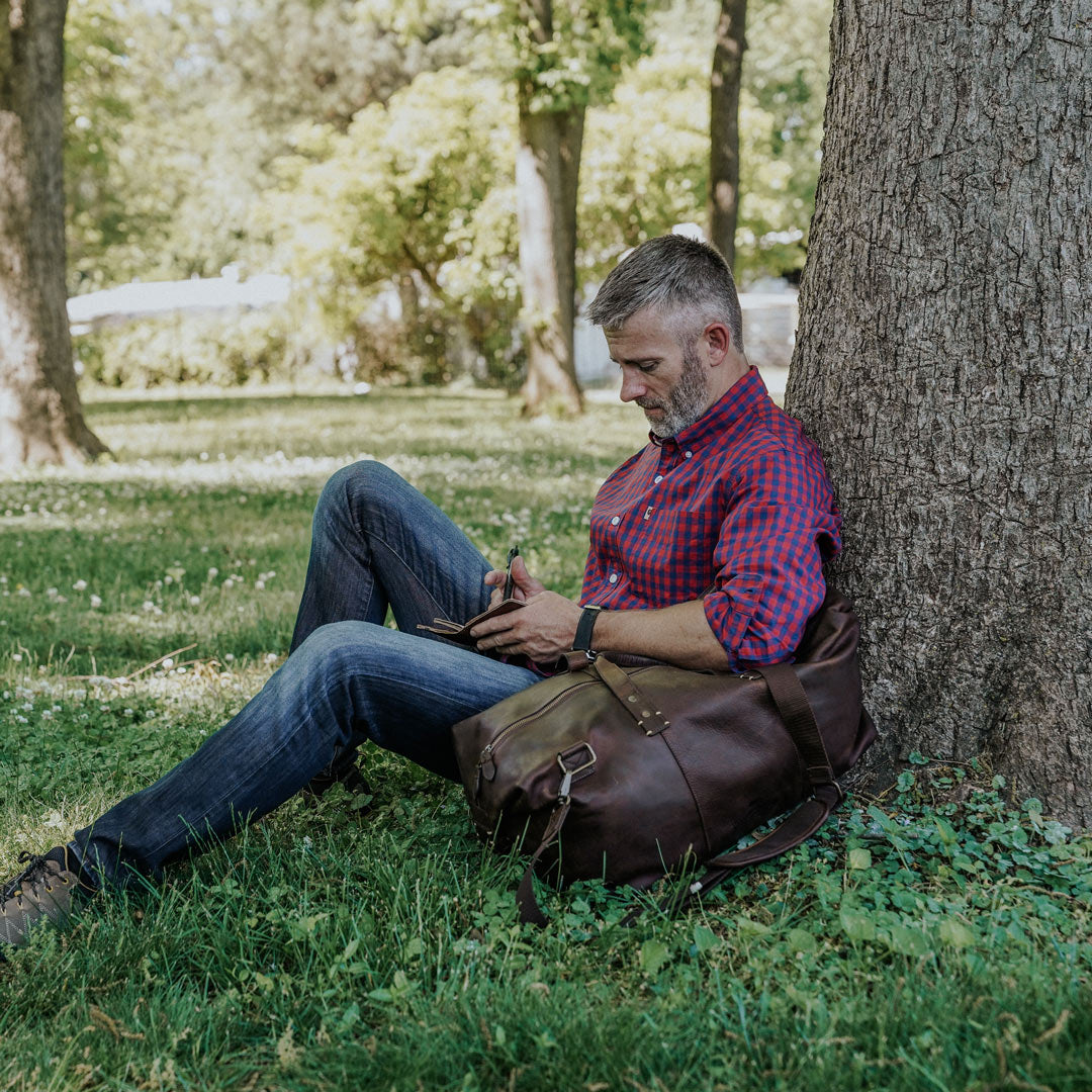 Vintage Leather Travel Bag | Vintage Oak