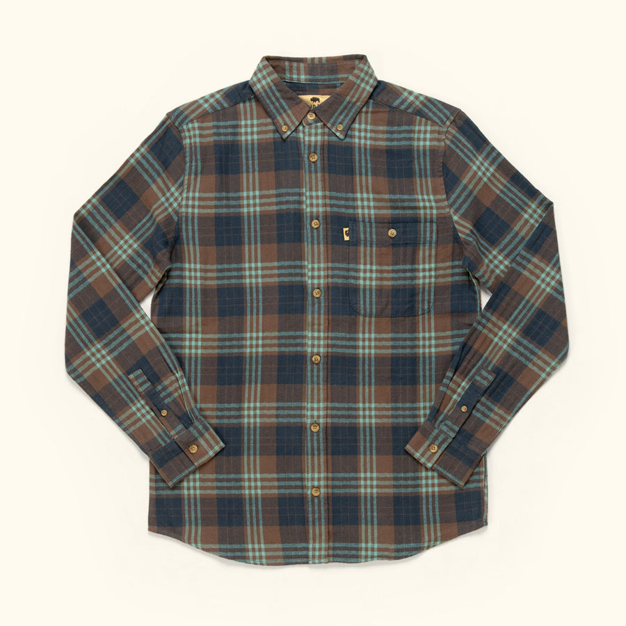 Men's Plaid Workshirt Flannel - Huntsman Plaid by Buffalo Jackson Trading Co