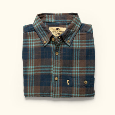 Men's Vintage Work Flannel Plaid shirt