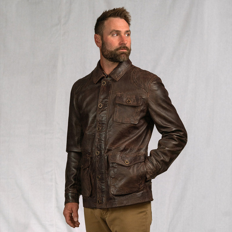 Leather Barn Coat Inspired by Old West Ranchers | Buffalo Jackson