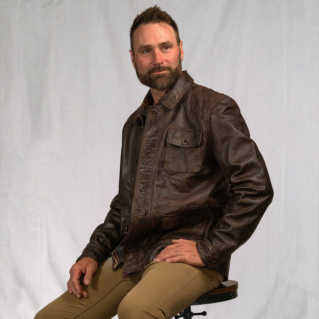 Veste De Moto En Cuir Noble House Hilbert – Reproduction Années 20, Marron, Pour Homme, 4 Poches Extérieures, Style Vintage (tailles S à 4XL)
