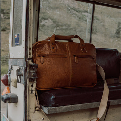 leather pilot bags for men buffalo jackson walker rustic tan