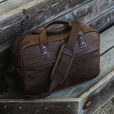 Full Grain Leather Pilot Bag | Vintage Oak