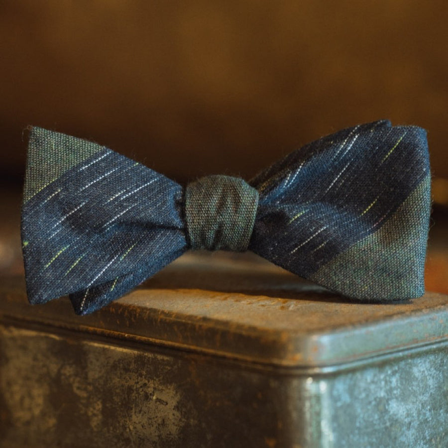 Vintage Stripe Cotton Bow Tie 