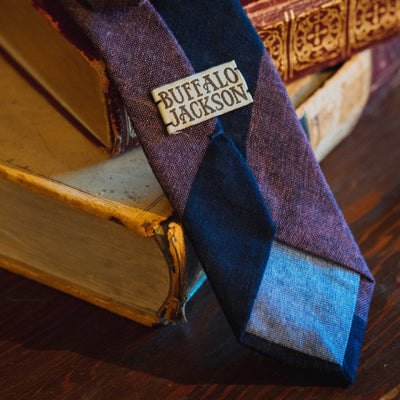 Heathered Stripe Cotton Necktie