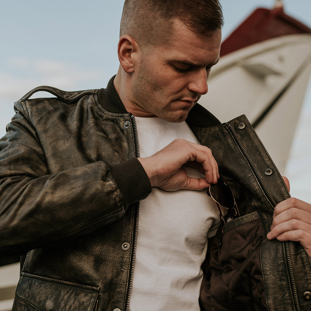 Leather Bomber Jackets : Buy Online - Happy Gentleman - United States