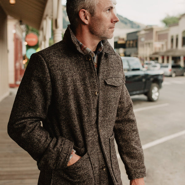 Wesley Men's Wool Jacket - Brown | Buffalo Jackson