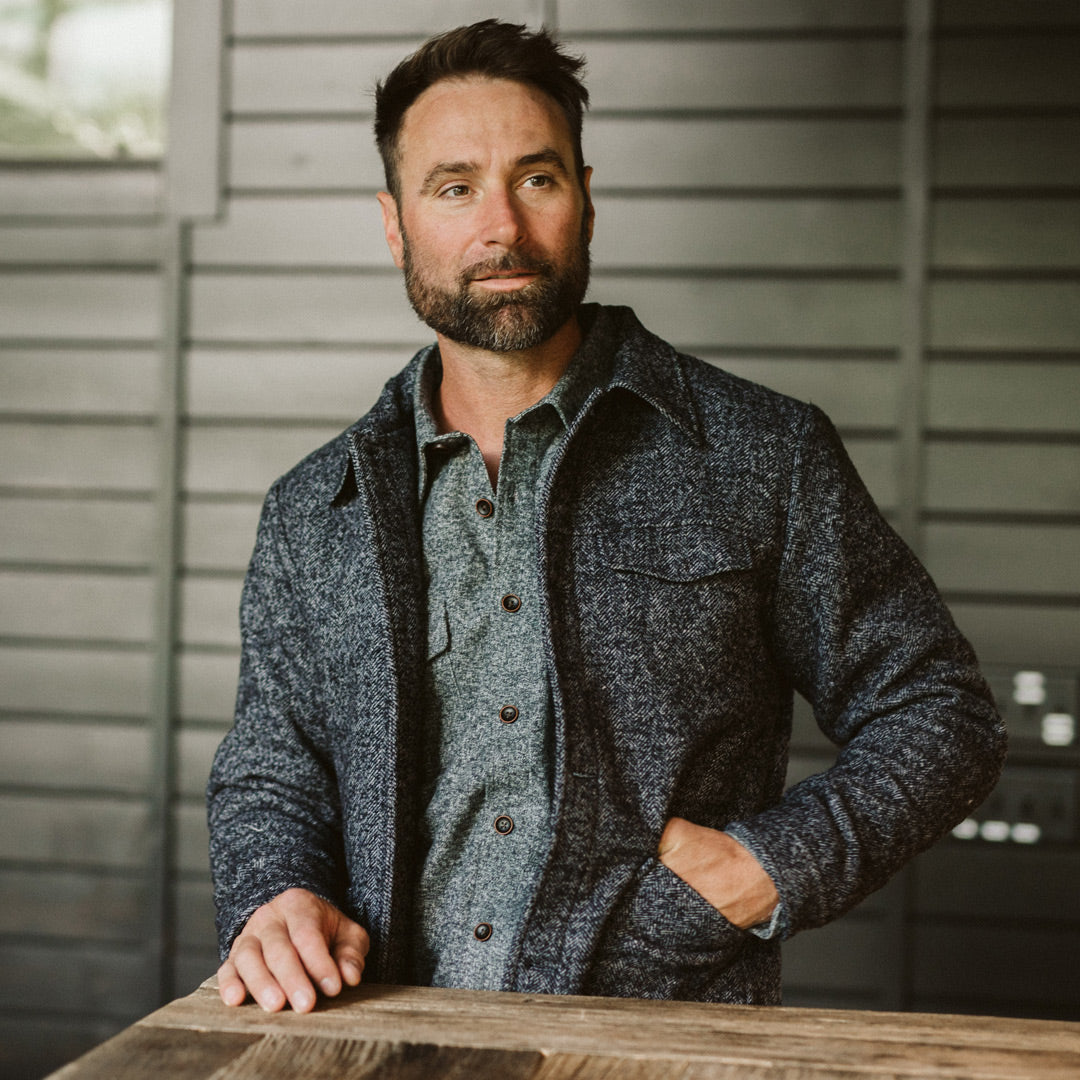 Wesley Men's Wool Jacket - Brown | Buffalo Jackson