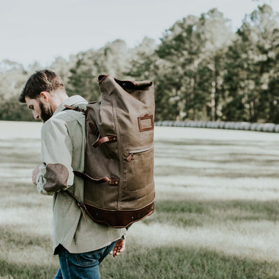 Canvas Backpack, Vintage Wax Duck Canvas Backpack