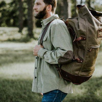 Amazon.com: LANNSYNE Vintage Genuine Leather Backpack For Men 15.6 Inch  Laptop Bag Overnight Weekender Camping Daypack Rucksack : Electronics