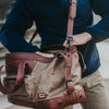 Rugged Travel Canvas Weekend Bag | Field Khaki w/ Chestnut Brown Leather