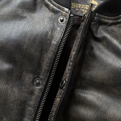 Rugged Bomber Leather Jacket