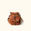 Rugged leather travel duffle bag