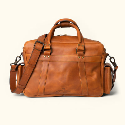 Roosevelt Buffalo Leather Pilot Bag | Amber Brown