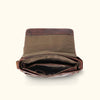 Buffalo Leather Messenger Bag - Large | Dark Oak interior