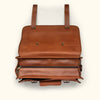 Vintage leather briefcase bag Roosevelt Amber brown