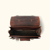 Modern Leather Briefcase Bag | Dark Oak