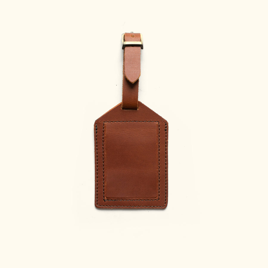 Roosevelt Leather Luggage Tag | Autumn Brown