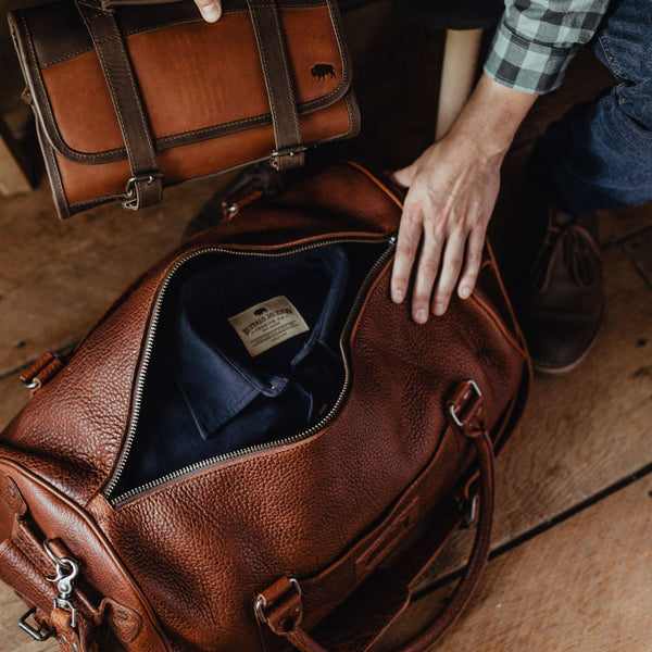 Bison Duffle Bag - Bison Leather Travel Bag | Buffalo Jackson