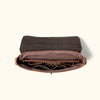 Bison Leather Messenger Bag Brown