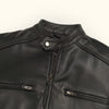 Thompson Leather Moto Jacket | Black