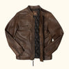 Thompson Leather Jacket | Brown hover