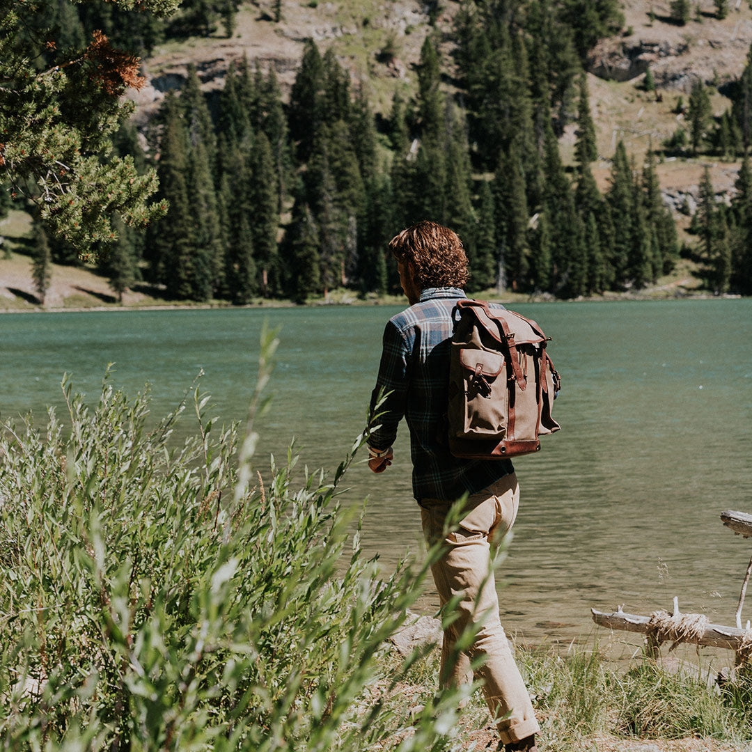 Waxed Canvas Rucksack: Dakota Reserve | Buffalo Jackson